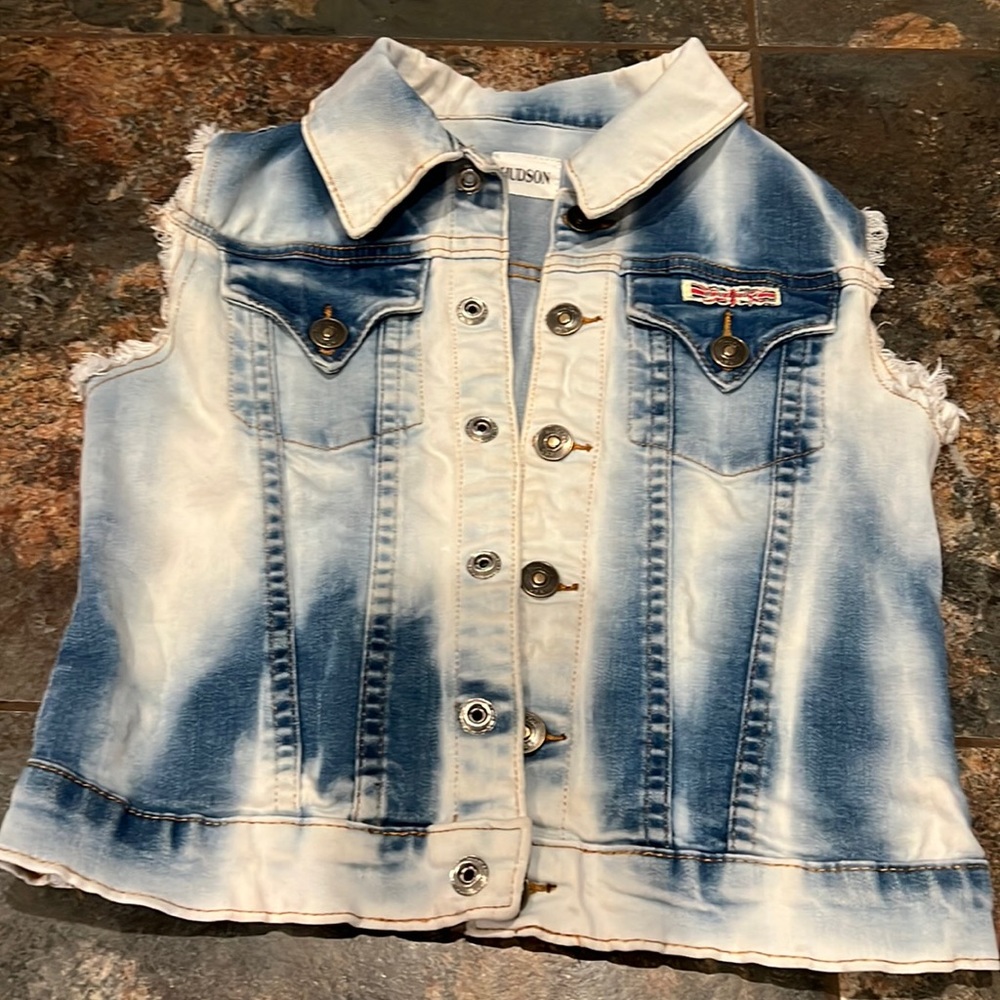 Hudson girls denim vest size 6x
